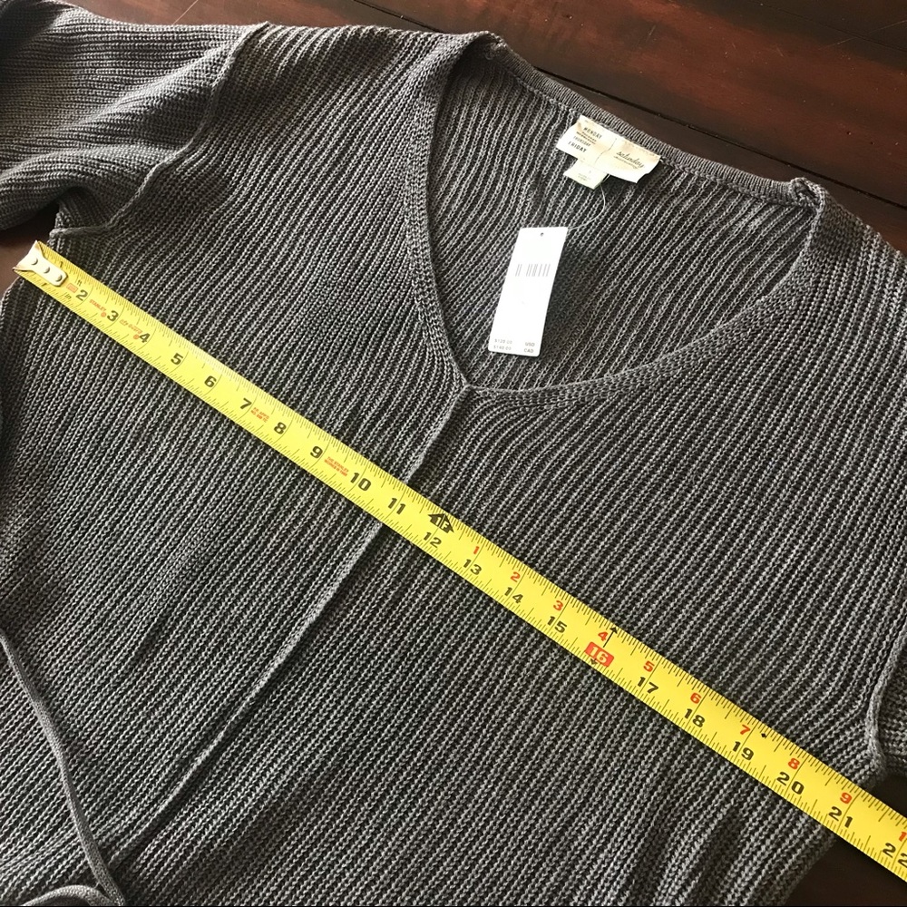 NWT Anthropologie Knit Midi Dress. Size Small. Dark Grey color - Picture 5 of 7